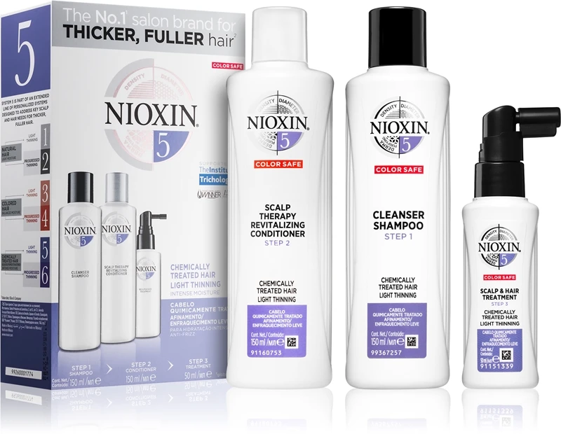 Nioxin System 5 Color Safe Chemically Treated Hair Light Thinning